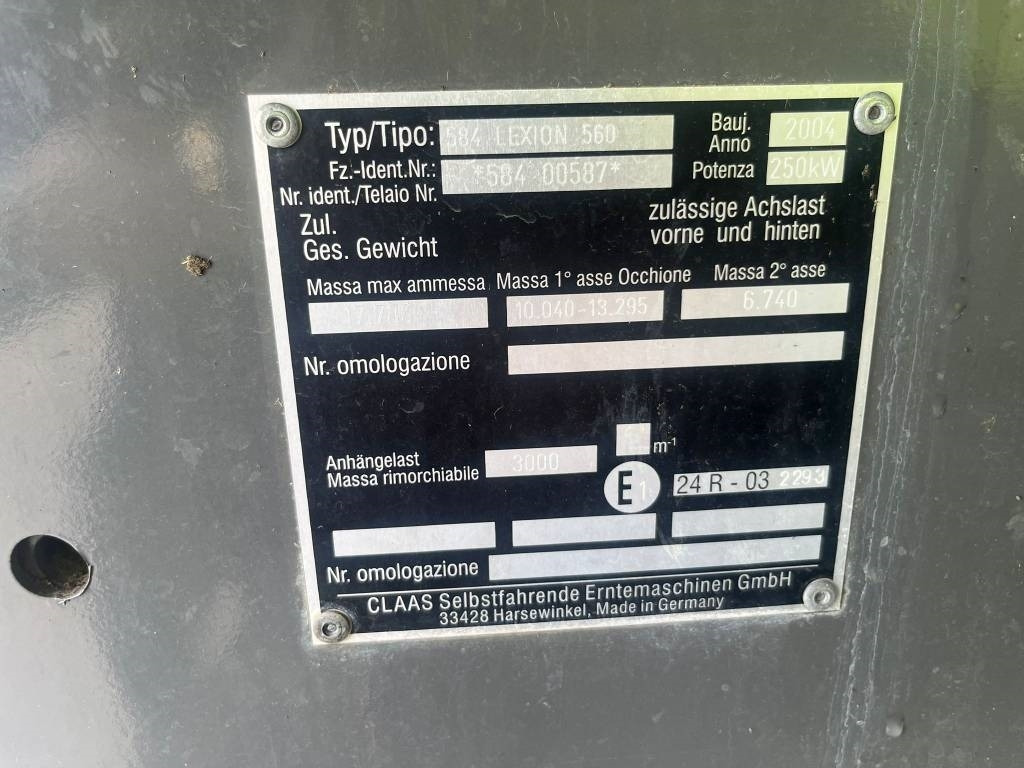 Ceifeira debulhadora Claas Lexion 560 TT: foto 14 Ceifeira debulhadora Claas Lexion 560 TT: foto 14