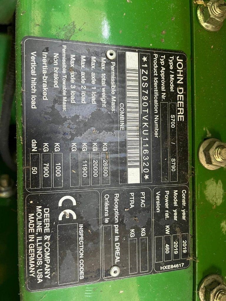 John Deere S790 i - Ceifeira debulhadora: foto 4 John Deere S790 i - Ceifeira debulhadora: foto 4