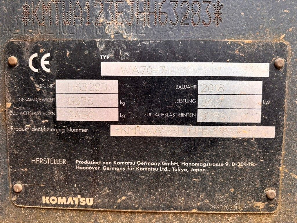 Komatsu WA70-7 - Pá carregadora de rodas: foto 5 Komatsu WA70-7 - Pá carregadora de rodas: foto 5