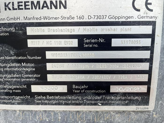 2021 Kleemann MC110z EVO2 - Jaw Crusher - Britador: foto 3 2021 Kleemann MC110z EVO2 - Jaw Crusher - Britador: foto 3