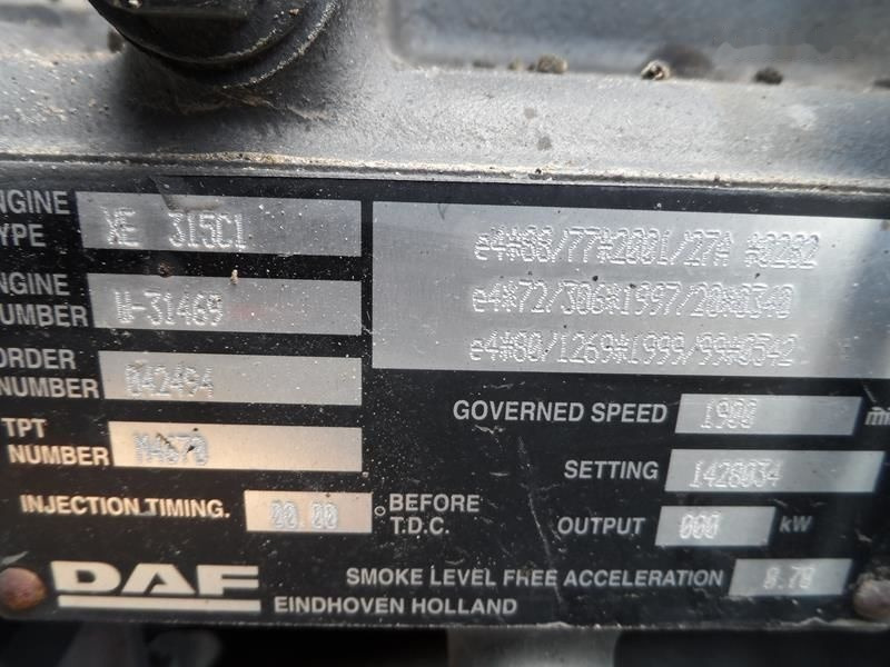 DAF XE315C 430 E3 DAF XF 95 - Motor por Camião: foto 4 DAF XE315C 430 E3 DAF XF 95 - Motor por Camião: foto 4