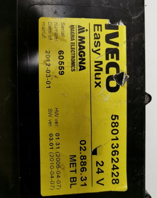 Moduł komputer EASY MUX IVECO 580 136 24 28 - Centralina electrónica por Camião: foto 2 Moduł komputer EASY MUX IVECO 580 136 24 28 - Centralina electrónica por Camião: foto 2