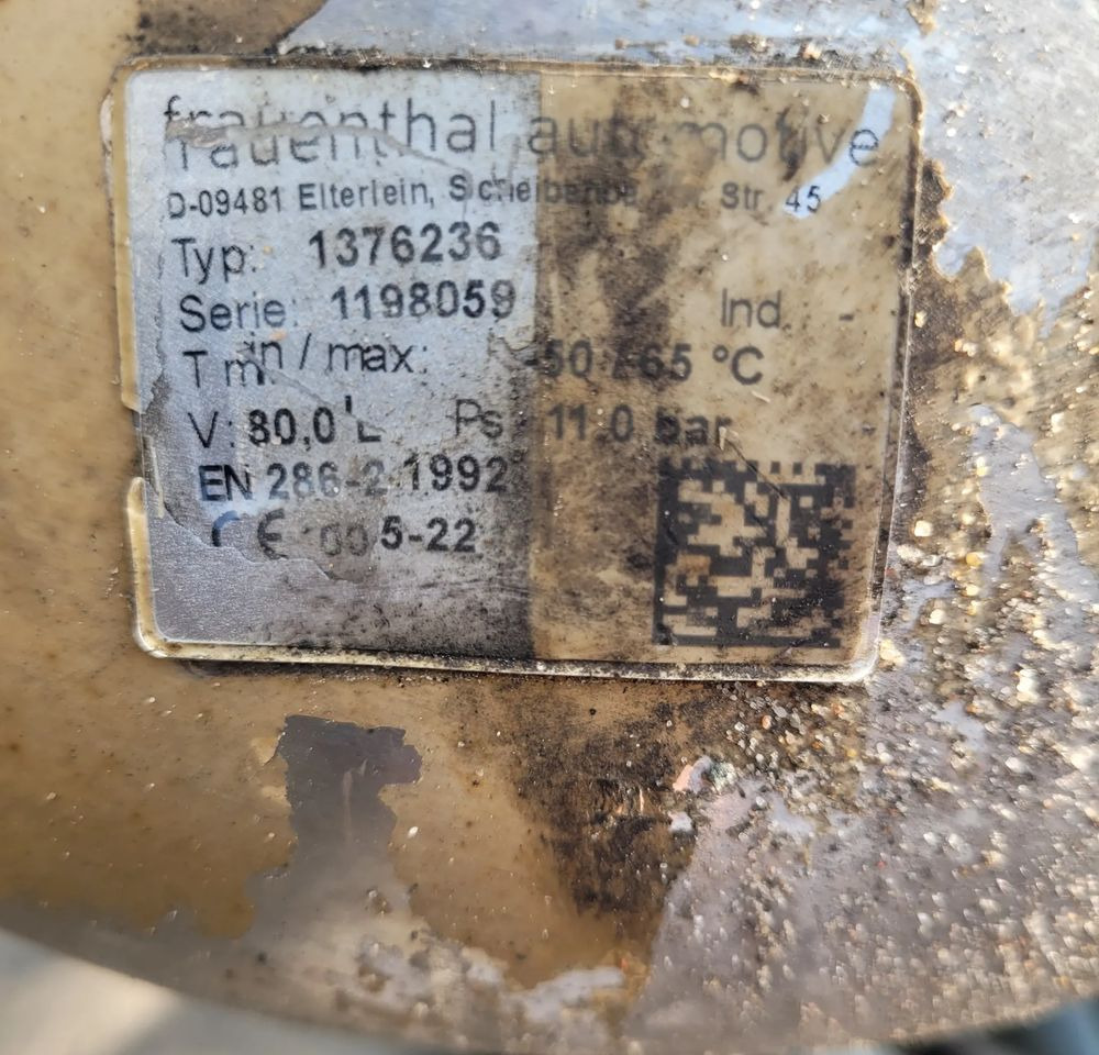 ZBIORNIK BUTLA POWIETRZA 80L SCHMITZ ALU CHWALIM116 - Peças de freio por Camião: foto 2 ZBIORNIK BUTLA POWIETRZA 80L SCHMITZ ALU CHWALIM116 - Peças de freio por Camião: foto 2