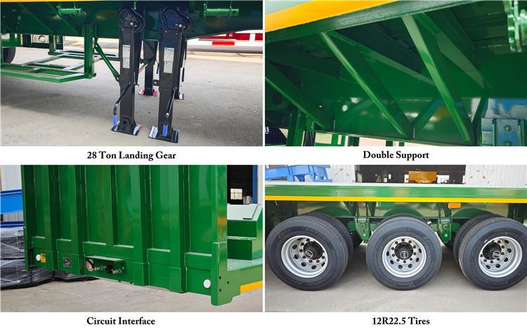 TITAN 2025 New 3 Axle Flatbed Trailer for Sale In Guyana - Semi-reboque chassi: foto 4 TITAN 2025 New 3 Axle Flatbed Trailer for Sale In Guyana - Semi-reboque chassi: foto 4