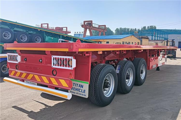 TITAN 2025 New China Flatbed Trailer with Single Tires In Kenya - Semi-reboque chassi: foto 1 TITAN 2025 New China Flatbed Trailer with Single Tires In Kenya - Semi-reboque chassi: foto 1