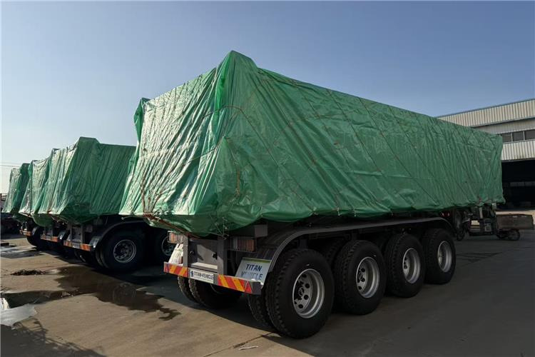 TITAN 4 Axle 80 Ton Dump Trailer for Sale In Cameroon - Semi-reboque basculante: foto 5 TITAN 4 Axle 80 Ton Dump Trailer for Sale In Cameroon - Semi-reboque basculante: foto 5