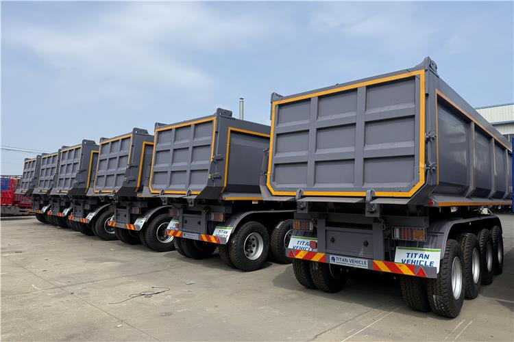TITAN 4 Axle 80 Ton Dump Trailer for Sale In Cameroon - Semi-reboque basculante: foto 3 TITAN 4 Axle 80 Ton Dump Trailer for Sale In Cameroon - Semi-reboque basculante: foto 3