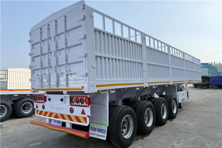 TITAN 4 Axle 80 Ton Fence Cargo Truck Trailer for Sale in Nigeria - Semi-reboque transporte de gado: foto 5 TITAN 4 Axle 80 Ton Fence Cargo Truck Trailer for Sale in Nigeria - Semi-reboque transporte de gado: foto 5