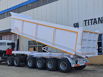TITAN 4 Axle Container Hydraulic Dump Trailer for Sale in Zambia - Semi-reboque basculante: foto 5 TITAN 4 Axle Container Hydraulic Dump Trailer for Sale in Zambia - Semi-reboque basculante: foto 5