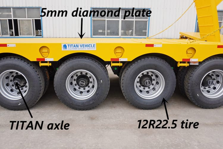 TITAN 4 Axle Lowbed Trailer Truck for Sale in Zambia - Semi-reboque baixa: foto 5 TITAN 4 Axle Lowbed Trailer Truck for Sale in Zambia - Semi-reboque baixa: foto 5