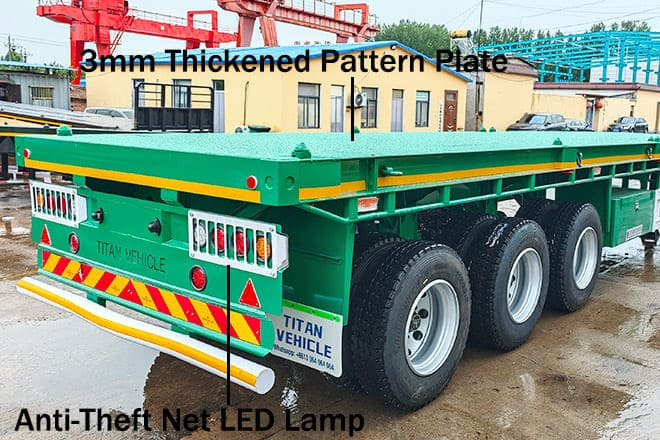 TITAN 40 Foot Tri Axle Flat Deck Trailer for Sale in Senegal - Semi-reboque plataforma/ Caixa aberta: foto 4 TITAN 40 Foot Tri Axle Flat Deck Trailer for Sale in Senegal - Semi-reboque plataforma/ Caixa aberta: foto 4