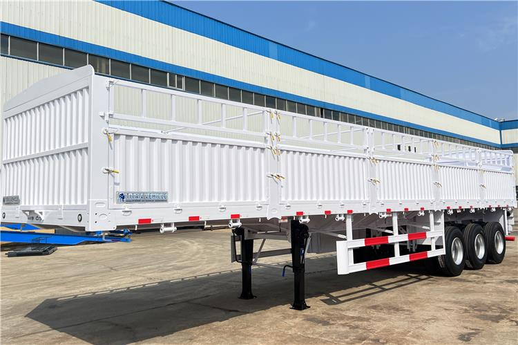 TITAN Tri Axle 60 Ton Fence Cargo Semi Trailer for Sale In Guinea - Semi-reboque transporte de gado: foto 1 TITAN Tri Axle 60 Ton Fence Cargo Semi Trailer for Sale In Guinea - Semi-reboque transporte de gado: foto 1