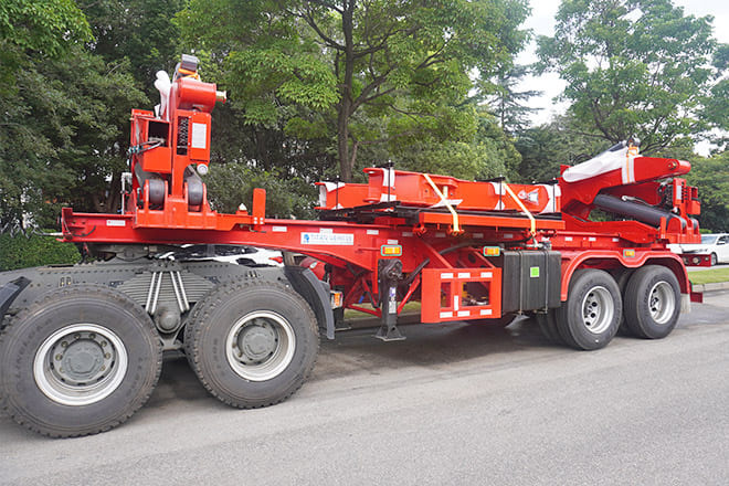 XCMG XCMG Side Loader Container Transport for Sale in Papua New Guinea - Semi-reboque transportador de contêineres/ Caixa móvel: foto 1 XCMG XCMG Side Loader Container Transport for Sale in Papua New Guinea - Semi-reboque transportador de contêineres/ Caixa móvel: foto 1