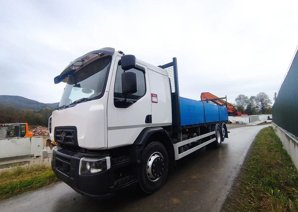 Renault Gama D 26.320 skrzynia hds palfinger PK15500 - Camião grua, Camião de caixa aberta/ Plataforma: foto 1 Renault Gama D 26.320 skrzynia hds palfinger PK15500 - Camião grua, Camião de caixa aberta/ Plataforma: foto 1