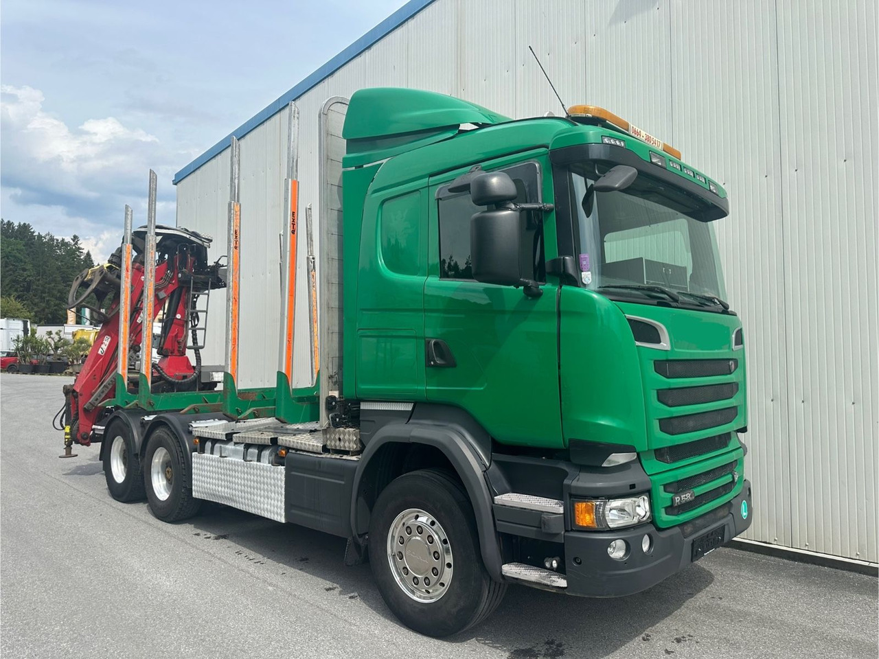 Scania R 580 V8 Penz Kran 2x Telespok - Camião de transporte de madeira, Camião grua: foto 2 Scania R 580 V8 Penz Kran 2x Telespok - Camião de transporte de madeira, Camião grua: foto 2