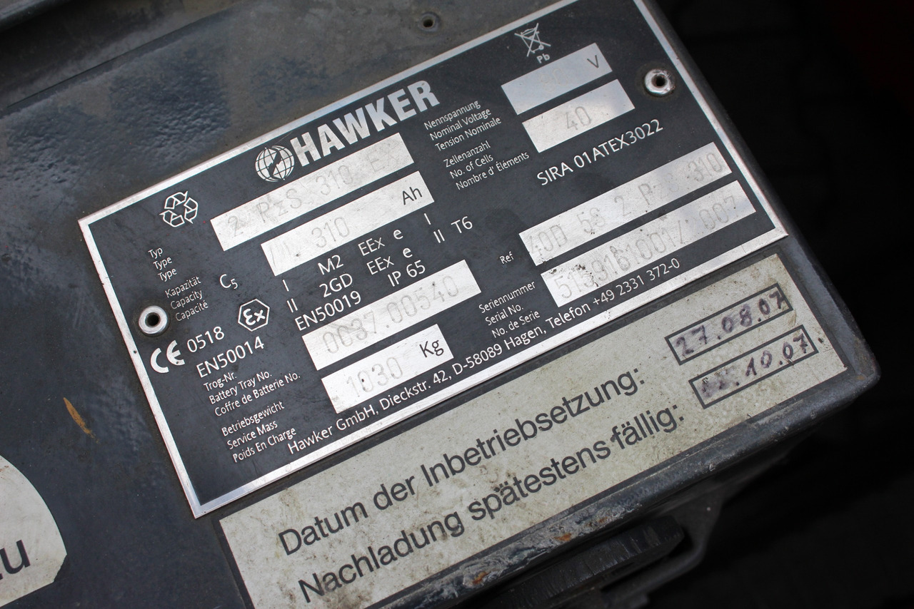 Empilhador retráctil Sichelschmidt M1220EEX - 2ton  ATEX EX-SCHUTZ: foto 28