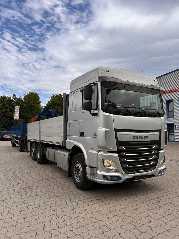 DAF DAF XF 460 FAN + MKG + 10mtr 2to + Lenkachse + EURO 6 - Camião de caixa aberta/ Plataforma, Camião grua: foto 3 DAF DAF XF 460 FAN + MKG + 10mtr 2to + Lenkachse + EURO 6 - Camião de caixa aberta/ Plataforma, Camião grua: foto 3
