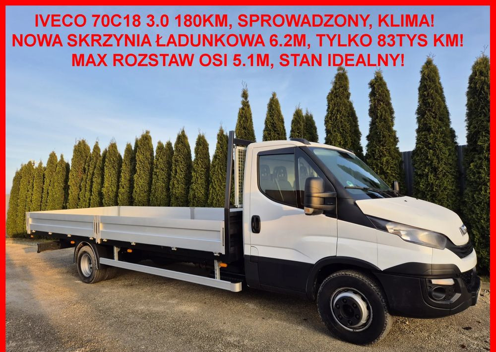 Iveco 70C18 3.0 180KM/ Skrzyniowy / 1 Właściciel/ Himatic 8b/ Rozstaw osi max 5.1m/ - Carrinha de caixa aberta: foto 1 Iveco 70C18 3.0 180KM/ Skrzyniowy / 1 Właściciel/ Himatic 8b/ Rozstaw osi max 5.1m/ - Carrinha de caixa aberta: foto 1