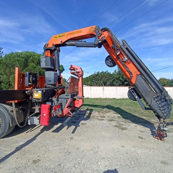 Scania P 410 - Camião de caixa aberta/ Plataforma, Camião grua: foto 4 Scania P 410 - Camião de caixa aberta/ Plataforma, Camião grua: foto 4