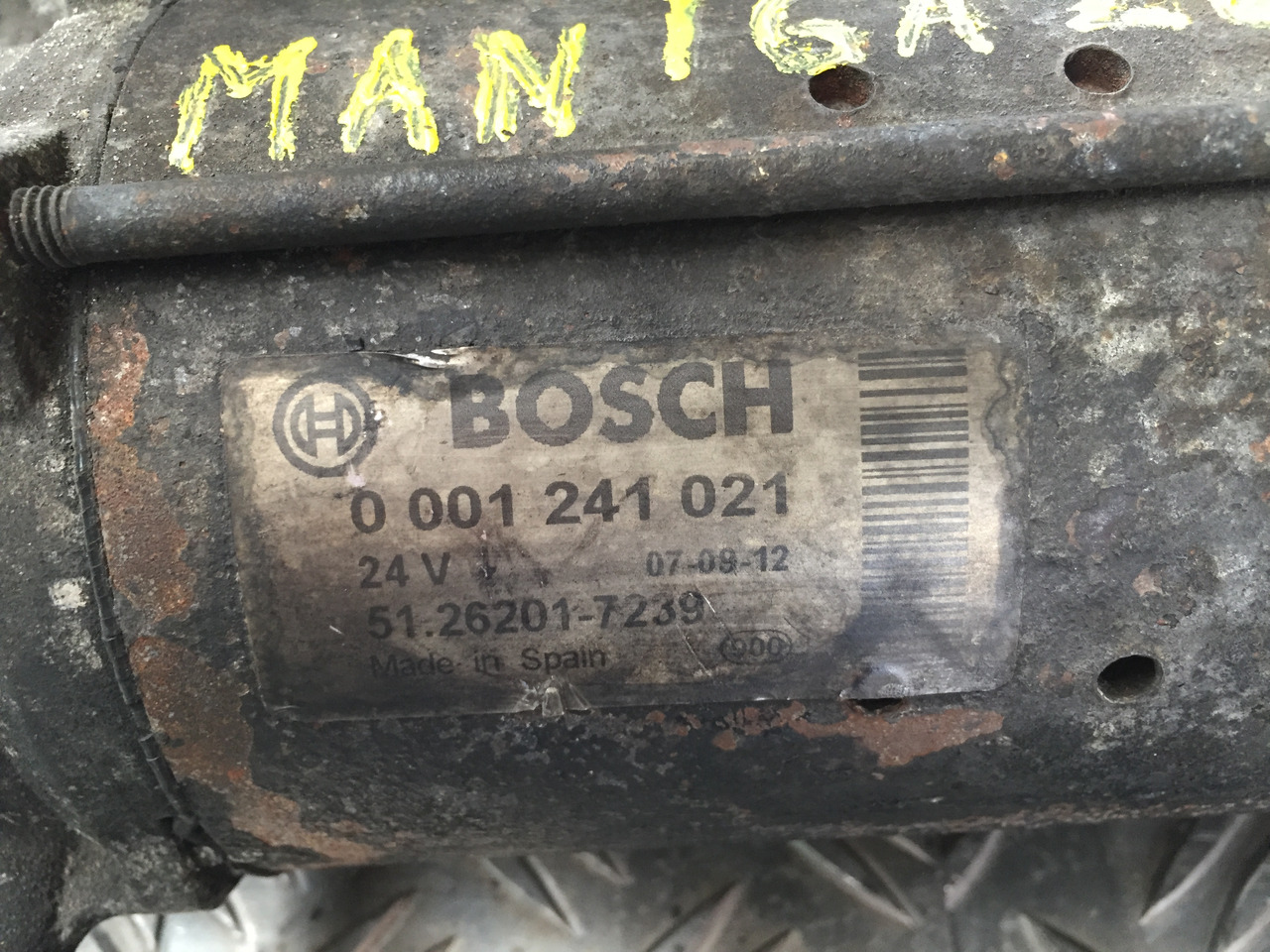 Gebrauchter Anlasser MAN TGA 26 480, Motor Typ D 2876 LF 12, Artikel Nr. : 51.26201 - 7239 - Motor de arranque por Camião: foto 5 Gebrauchter Anlasser MAN TGA 26 480, Motor Typ D 2876 LF 12, Artikel Nr. : 51.26201 - 7239 - Motor de arranque por Camião: foto 5