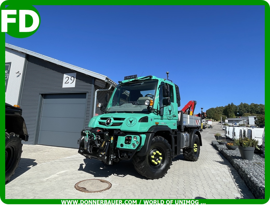 Unimog U318 - UHN mit Ladekran und Forstgreifer , Traumzustand - Camião grua: foto 2 Unimog U318 - UHN mit Ladekran und Forstgreifer , Traumzustand - Camião grua: foto 2