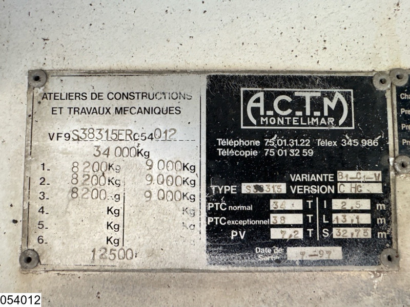 Semi-reboque baixa ACTM Lowbed 38.000 KG, Steel suspension: foto 12