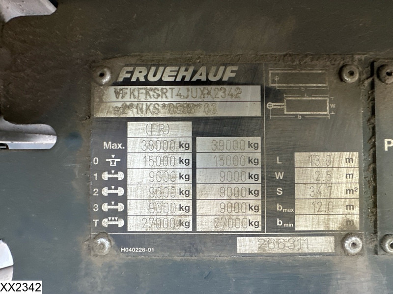 Fruehauf Tautliner Dhollandia - Semi-reboque de lona: foto 4 Fruehauf Tautliner Dhollandia - Semi-reboque de lona: foto 4