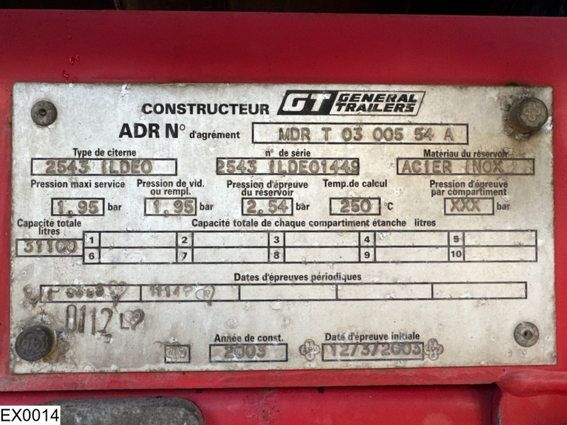 GENERAL TRAILERS Bitum 31.100 Liter, 1 Comp - Semirreboque tanque: foto 5 GENERAL TRAILERS Bitum 31.100 Liter, 1 Comp - Semirreboque tanque: foto 5