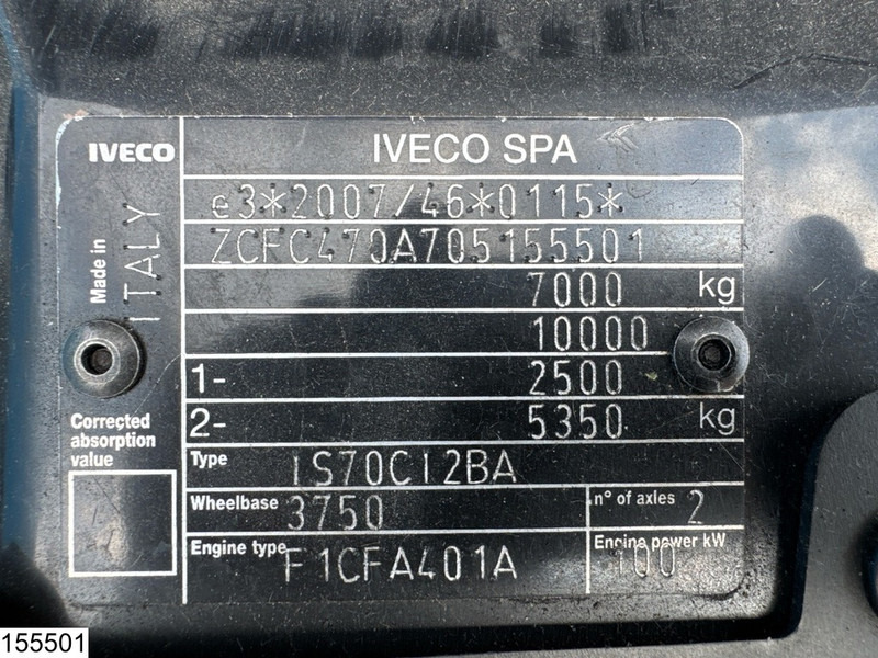 Iveco 70C14 EURO 6, Dhollandia, Engine problem - Camião furgão: foto 5 Iveco 70C14 EURO 6, Dhollandia, Engine problem - Camião furgão: foto 5
