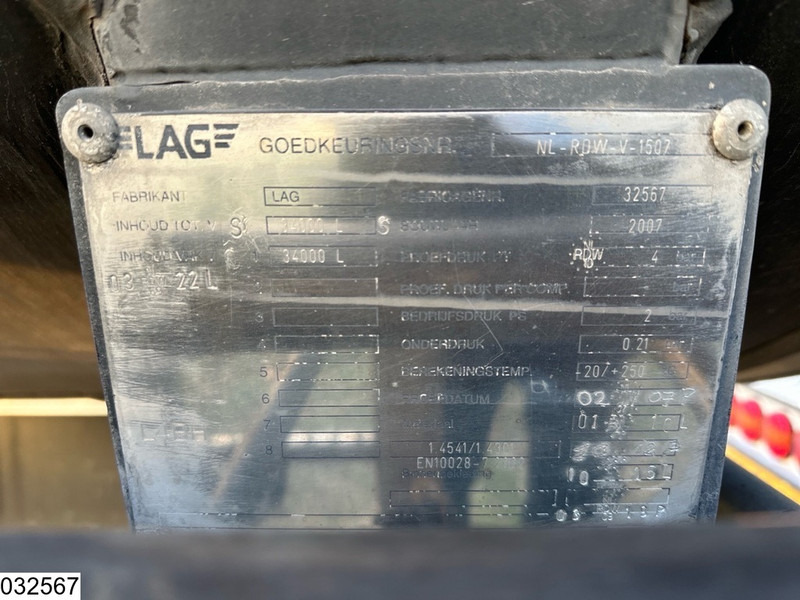 LAG Bitum 34000 Liter, 1 Compartment - Semirreboque tanque: foto 5 LAG Bitum 34000 Liter, 1 Compartment - Semirreboque tanque: foto 5