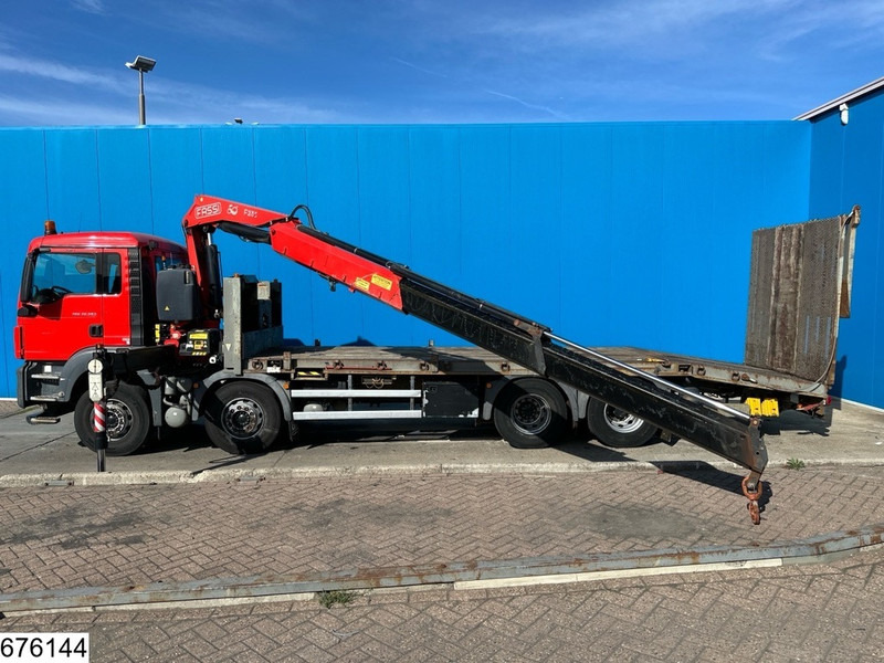 Camião de caixa aberta/ Plataforma, Camião grua MAN TGS 35 360 8x2, EURO 6, FASSI, Winch: foto 14
