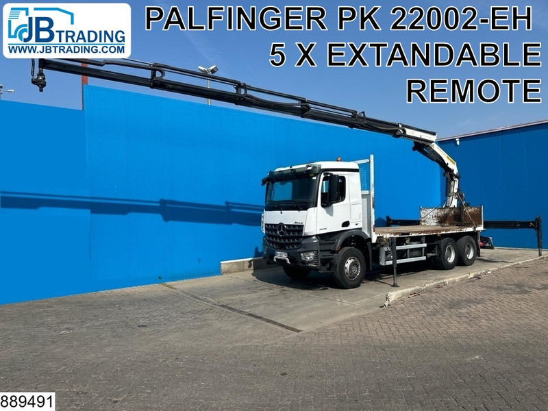 Mercedes-Benz Arocs 2636 6X4, EURO 6, Steel suspension, Palfinger - Camião de caixa aberta/ Plataforma, Camião grua: foto 1 Mercedes-Benz Arocs 2636 6X4, EURO 6, Steel suspension, Palfinger - Camião de caixa aberta/ Plataforma, Camião grua: foto 1