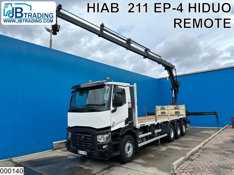 Renault C 430 8X4, EURO 6, HIAB, Remote - Camião de caixa aberta/ Plataforma, Camião grua: foto 1 Renault C 430 8X4, EURO 6, HIAB, Remote - Camião de caixa aberta/ Plataforma, Camião grua: foto 1