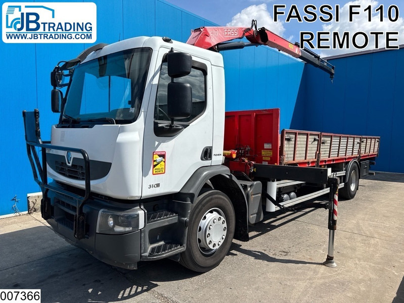 Renault Premium 310 Dxi EURO 5, Retarder, Fassi, Remote - Camião de caixa aberta/ Plataforma, Camião grua: foto 1 Renault Premium 310 Dxi EURO 5, Retarder, Fassi, Remote - Camião de caixa aberta/ Plataforma, Camião grua: foto 1
