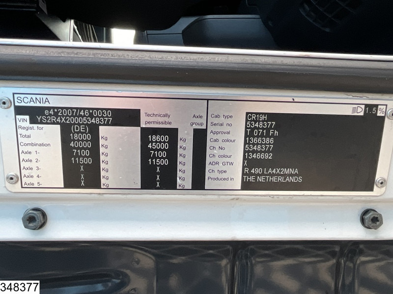 Tractor Scania R 490 EURO 6, ADR, Retarder, PTO: foto 11