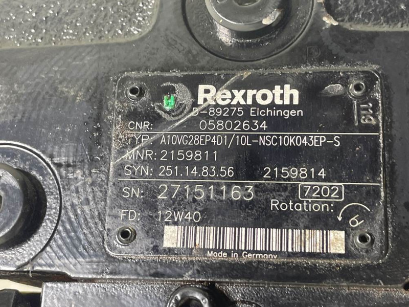 Bomag -Rexroth A10VG28EP4D1/10L-Drive pump/Fahrpumpe - Hidráulica por Máquina de construção: foto 4 Bomag -Rexroth A10VG28EP4D1/10L-Drive pump/Fahrpumpe - Hidráulica por Máquina de construção: foto 4