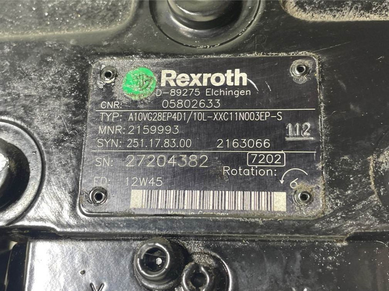 Bomag -Rexroth A10VG28EP4D1/10L-Drive pump/Fahrpumpe - Hidráulica por Máquina de construção: foto 4 Bomag -Rexroth A10VG28EP4D1/10L-Drive pump/Fahrpumpe - Hidráulica por Máquina de construção: foto 4