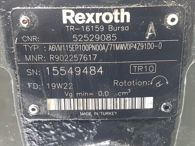 Manitou MLT630/730-Rexroth A6VM115EP100PN00A-Drive motor - Hidráulica por Máquina de construção: foto 4 Manitou MLT630/730-Rexroth A6VM115EP100PN00A-Drive motor - Hidráulica por Máquina de construção: foto 4
