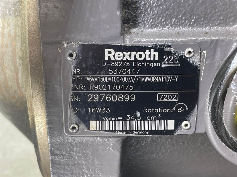 Hidráulica por Máquina de construção Mecalac 12MTX-5370447-Rexroth A6VM150-Drive motor/Rijmotor: foto 10
