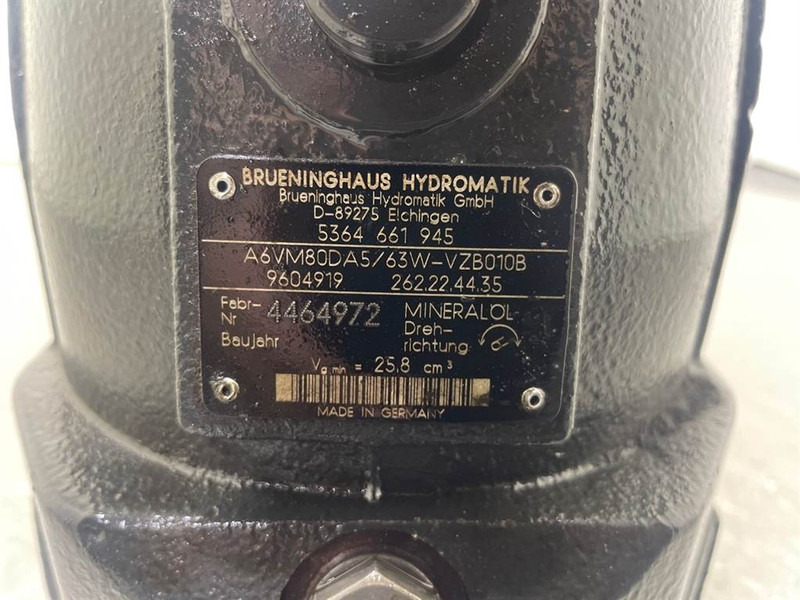 Schaeff SKL844-5364661945-A6VM80DA5/63W-Drive motor - Hidráulica por Máquina de construção: foto 4 Schaeff SKL844-5364661945-A6VM80DA5/63W-Drive motor - Hidráulica por Máquina de construção: foto 4