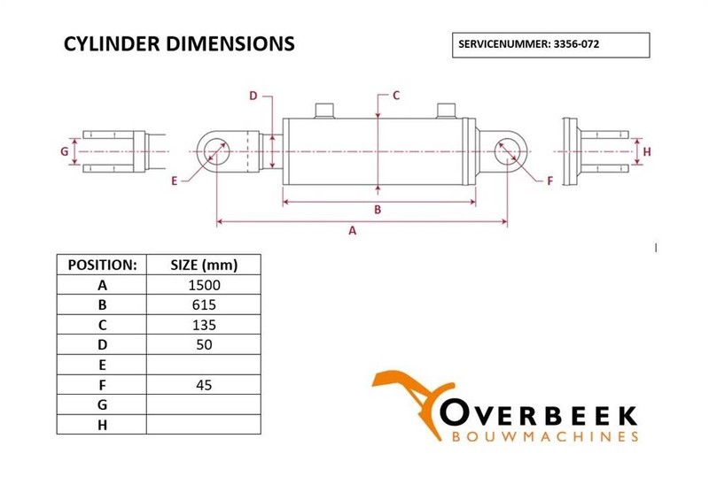 Zeppelin ZL10B - Tilt cylinder/Kippzylinder/Nijgcilinder - Hidráulica: foto 3 Zeppelin ZL10B - Tilt cylinder/Kippzylinder/Nijgcilinder - Hidráulica: foto 3