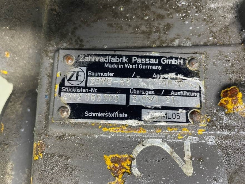 Caixa de velocidade por Máquina de construção Zettelmeyer ZL602-ZF 2AVG-65-Transmission/Getriebe/Transmissie: foto 9