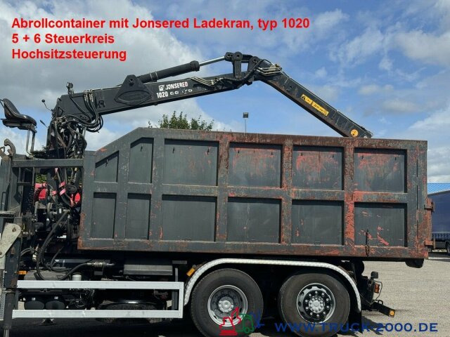 Abrollcontainer + Kran Jonsered 1020 7,3m = 1,4t - Camião polibenne, Camião grua: foto 1 Abrollcontainer + Kran Jonsered 1020 7,3m = 1,4t - Camião polibenne, Camião grua: foto 1