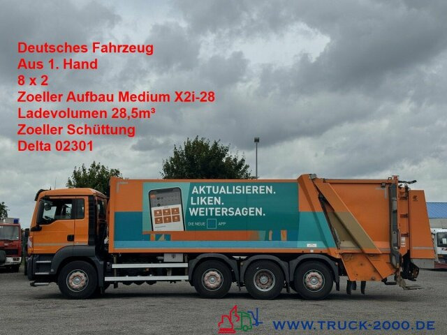 MAN TGS 35.360 8x2 Zoeller 29m³ Medium Schüttung 1.3 - Caminhão de lixo: foto 1 MAN TGS 35.360 8x2 Zoeller 29m³ Medium Schüttung 1.3 - Caminhão de lixo: foto 1