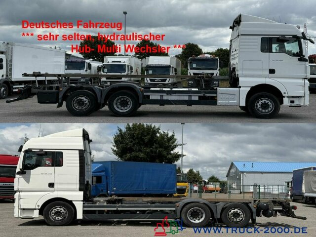 MAN TGX 26.480 XLX Haus Bett hydr Hub Multi Wechsler - Camião transportador de contêineres/ Caixa móvel: foto 1 MAN TGX 26.480 XLX Haus Bett hydr Hub Multi Wechsler - Camião transportador de contêineres/ Caixa móvel: foto 1