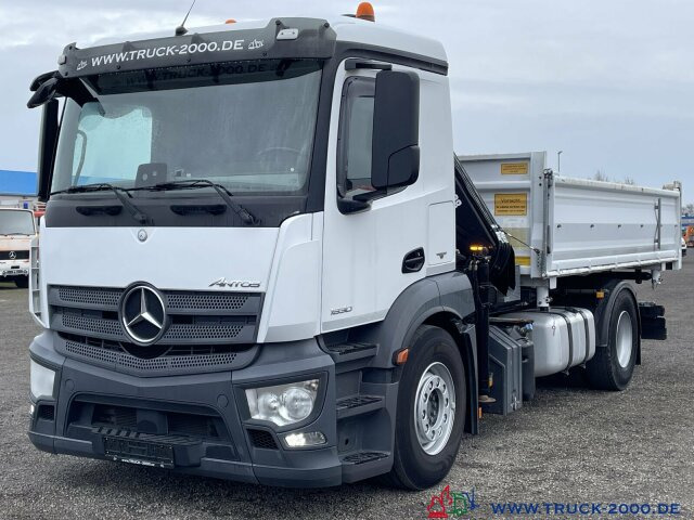 Camião basculante, Camião grua Mercedes-Benz Antos 1830 Hiab X-HIDUO138E2 Kran +FB 5+6 Kreis: foto 8