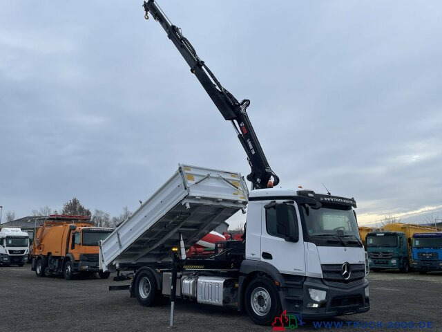 Camião basculante, Camião grua Mercedes-Benz Antos 1830 Hiab X-HIDUO138E2 Kran +FB 5+6 Kreis: foto 11