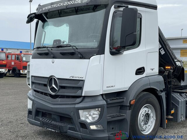 Camião basculante, Camião grua Mercedes-Benz Antos 1830 Hiab X-HIDUO138E2 Kran +FB 5+6 Kreis: foto 12