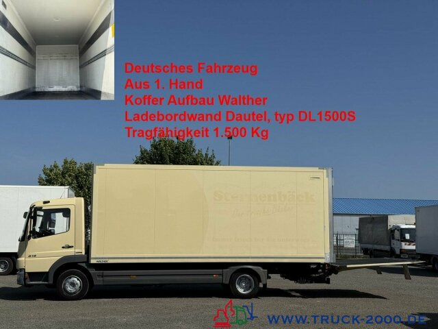 Mercedes-Benz Atego 818 Koffer Ladebordwand Dautel 1.500 Kg - Carrinha de contentor: foto 1 Mercedes-Benz Atego 818 Koffer Ladebordwand Dautel 1.500 Kg - Carrinha de contentor: foto 1