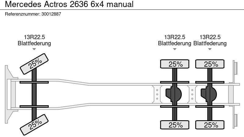 Camião transportador de contêineres/ Caixa móvel Mercedes-Benz Actros 2636 6x4 manual: foto 13